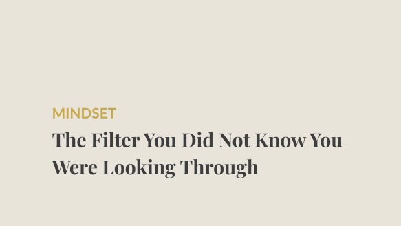 The Filter You Did Not Know You Were Looking Through